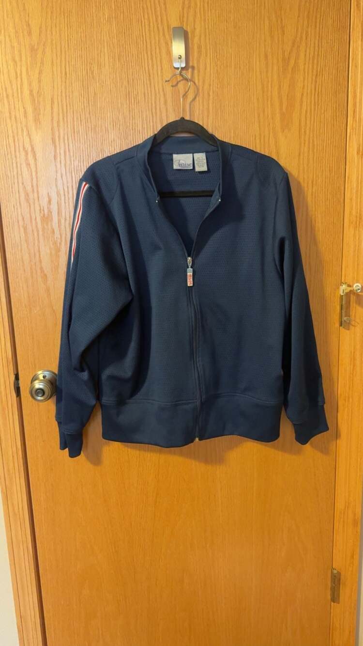 Vintage B.U.M. Equipment Mesh Zip-Up Track Jacket with Racing Stripes